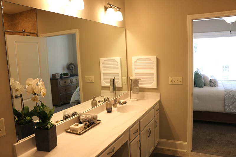 Interior View of Hickory Bathroom at Sterling Estates