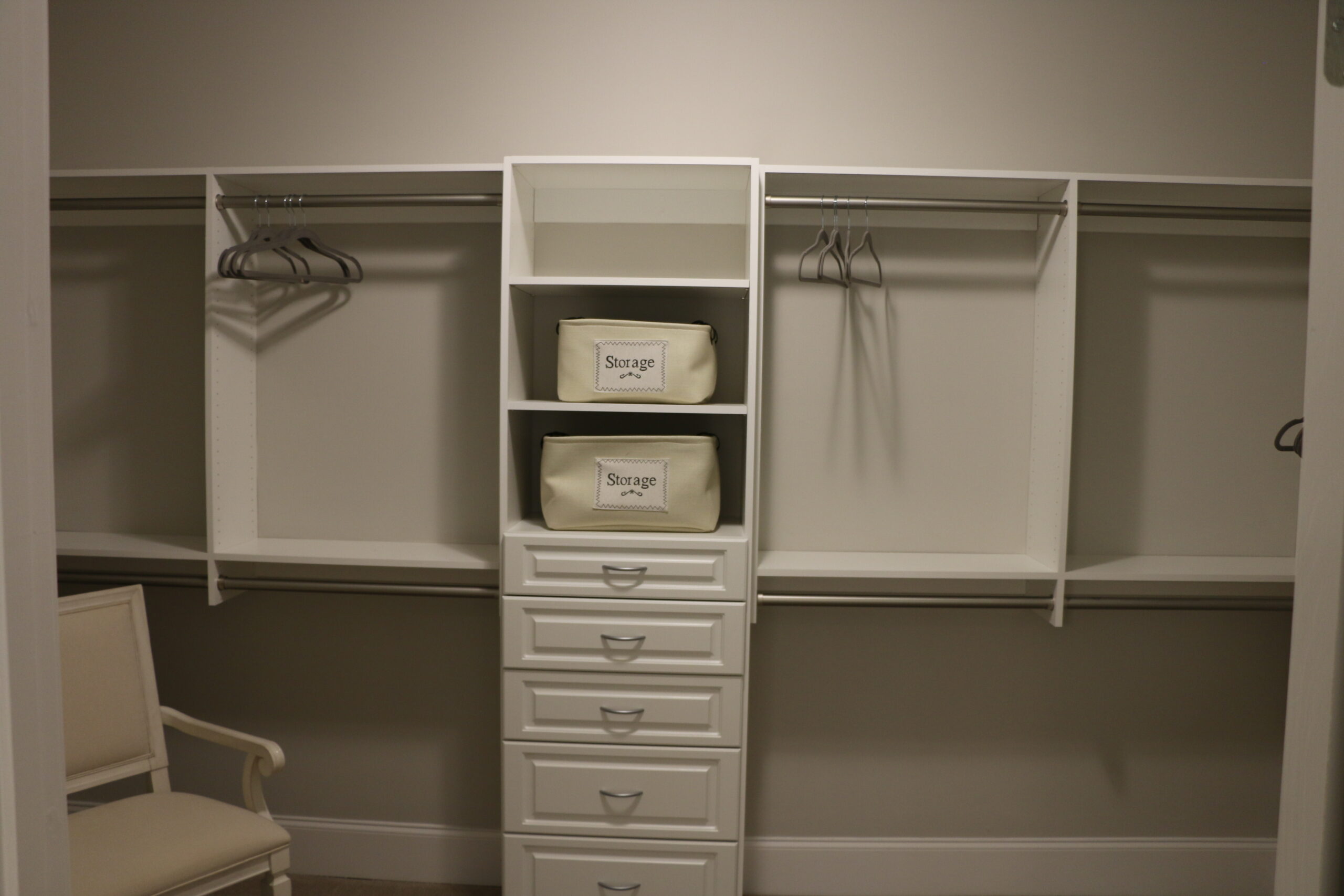 Closet Area of Water Oak Cottage at Sterling Estates