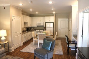Interior View of Willow Living Area and Kitchen