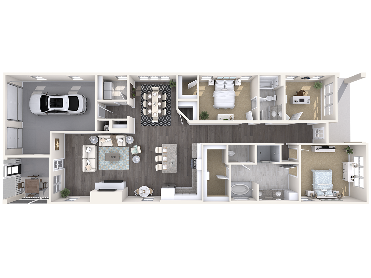 West Cobb Cypress 3D Floor Plan