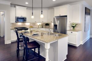 Interior View of Kitchen and Island