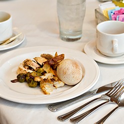 Plated Food and Silverware at Sterling Estates