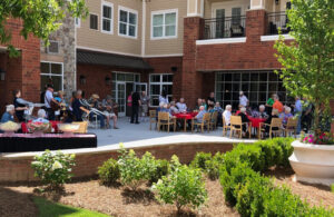 Residents Enjoying Outdoor Patio