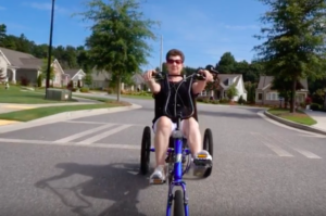 Senior Woman Riding Bicycle