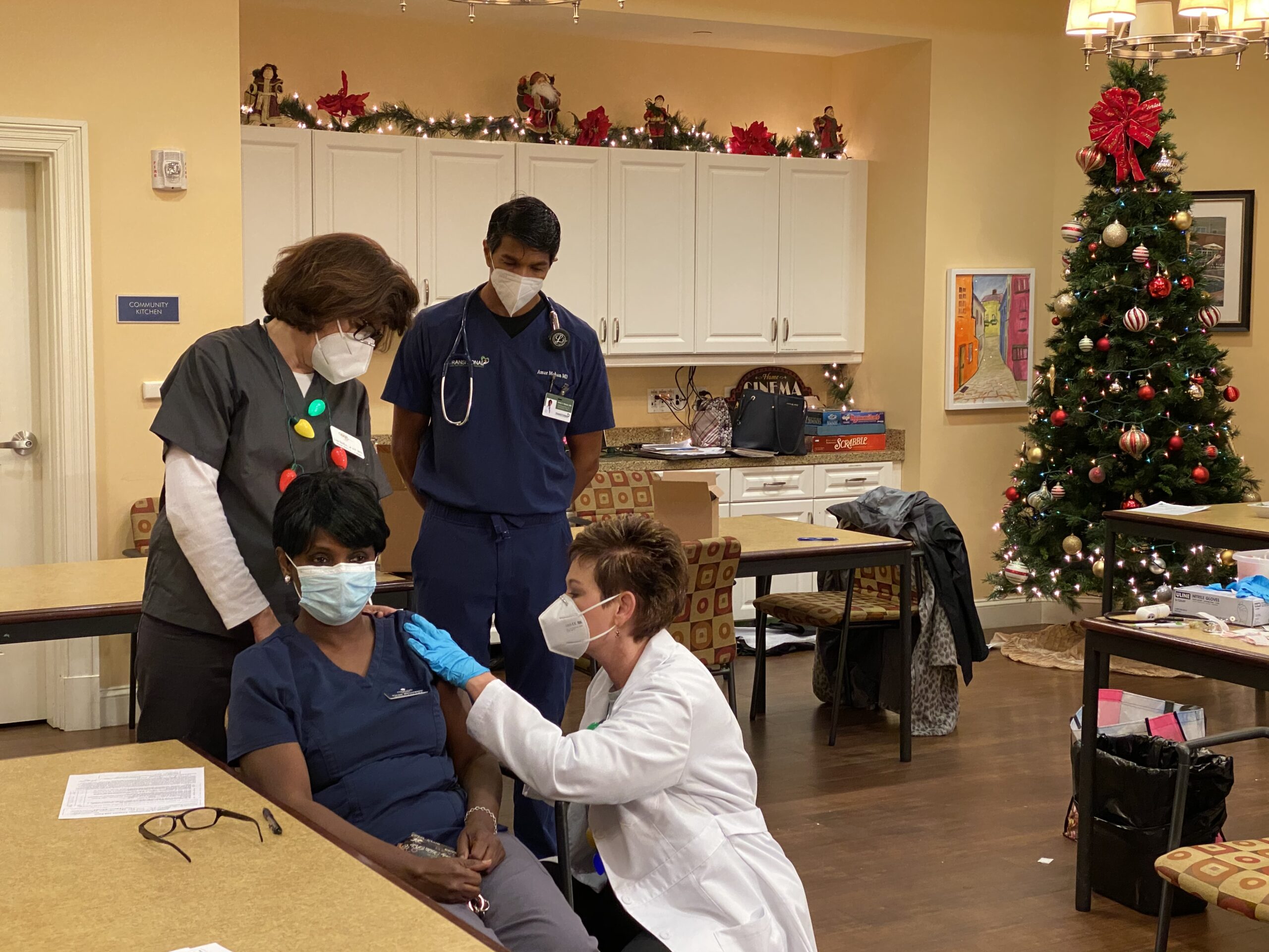 Sterling Estates Healthcare Worker Receiving COVID Vaccine