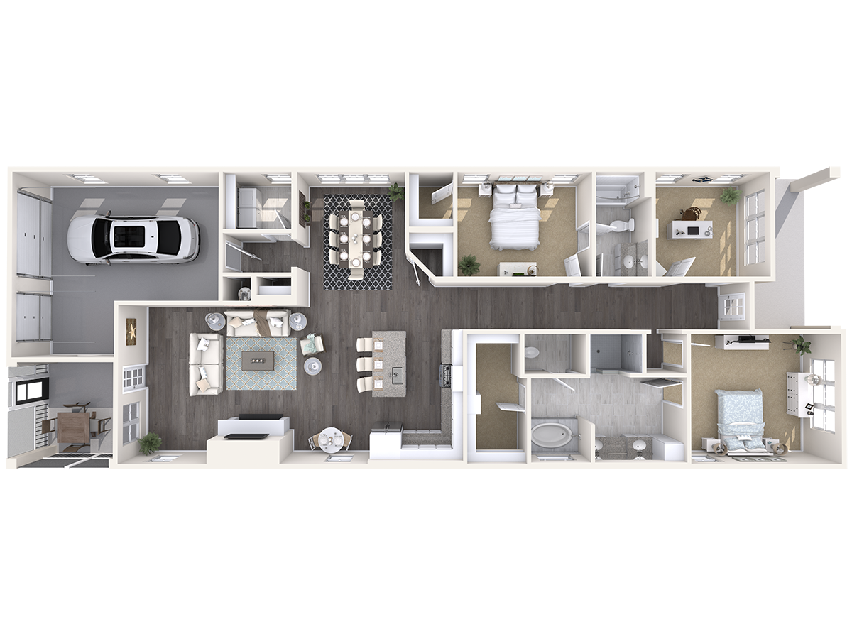 West Cobb Cypress 3D Floor Plan
